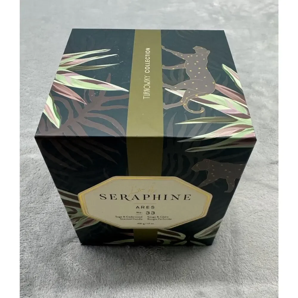 L'or de SERAPHINE Scented Candle Fragrance No. 33 ARES 17 Oz. Sage And Cedarwood